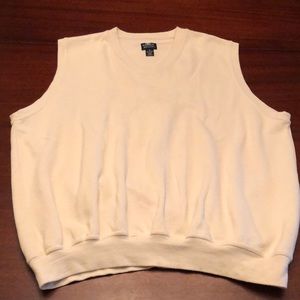Pebble Beach Vneck cotton/poly sleeveless pullover
